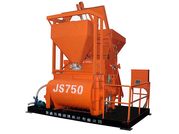 海南JS750带水泥称量斗搅拌机